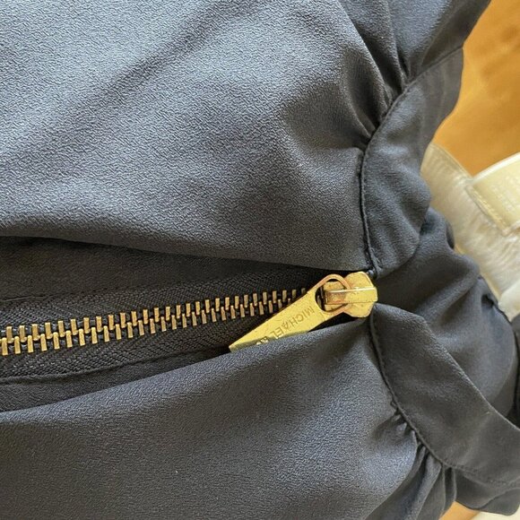 womens michael kors tops Top Blouse Shirt Blue Size 6 - Picture 11 of 11